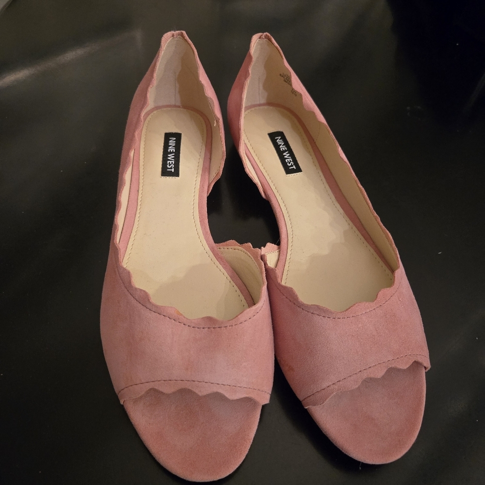 Nine West Pink Suede Flats - Picture 2 of 7